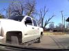 Ignorant lady driver in completely stock truck drives through dashcam owner despite being clearly visible and within a competent driver's line of sight.