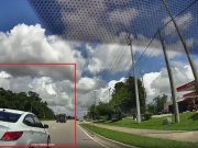Goofball changes lanes in the middle of Lake Underhill & Dean intersection. Almost causes collision.