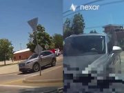 Driver entering roundabout at Sycamore and Douglas brute forces their way in without yielding, causes collision and then ghosts their insurance.