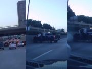 Dallas, TX: Idiot On The 75 Brazenly Passes On The Emergency Shoulder, Totals His Truck In Solo Crash Miles Later, Instant Karma Uses emergency shoulder to pass on the 75 only to get a dose of instant karma causing their own solo crash, totaling their truck.