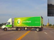 Watertown, NY: Core-Mark Semi Driver Pulling Trailer Makes Illegal U-Turn On Arsenal St Overpass, Drivers Slam Their Brakes To Avoid Crash Driver in Core-Mark semi makes illegal u-turn on Arsenal St. overpass, causes drivers to emergency brake to avoid collision.
