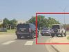 Round Rock, TX: Hesitant Driver Off The I-35 Frontage Rd Freezes Instead of Merging, Jeep Wrangler Tries a Curb-Hop Pass And Nearly Causes Crash Unhinged Jeep Wrangler driver can't wait two seconds, illegally hops curb to overtake a clueless driver.