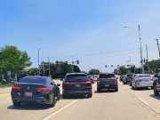 Frankfort, ILL: Last-Second Lane Dive By Goofball on Lincoln Highway Almost Ends in a Sideswipe By BMW Goofball going straight on Lincoln Highway suddenly decides to dive into turn lane, nearly sideswiped.