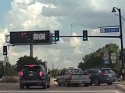 Red light runner at Denton Highway and Loop 820 assumes they had the green, causes fender bender with pickup.