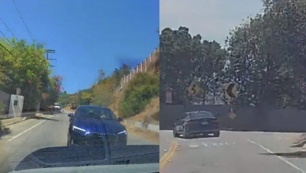 agressive audi driver Mulholland Dr Audi driver resorts to road rage after dashcam owner yields his right of way to oncoming traffic.