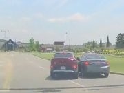 Tahlequah, Okla: Goofball Driver Botches Turn Into Cherokee Casino from Muskogee Ave, Sideswipes Innocent Driver Goofball turning onto Muskogee Ave into Cherokee Casino fails to maintain their lane, sideswipes innocent driver causing thousands in damage.