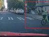 A Lime Bike rider in Seattle blew this stop sign and came within inches of hitting a car's fender and launching over it.