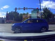 Careless driver on University breezes through extremely late red light at intersection with 2nd. Nearly t-boned hard.