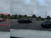 Illegal u-turn on Kimball Bridge Rd nearly ends in t-bone accident as dashcam owner coming the other way fast approached.
