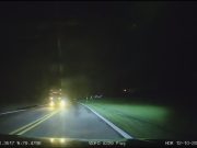 Doofus pulls off blind overtake, in the dark morning hours, over double solid yellows.