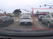 Daly City, CA: Doofus Turning Onto Serramonte From Gellert Honks At Driver To Turn Despite Them Yielding, Right-On-Red Impatient Doofus turning onto Serramonte pressures driver in front of them to turn before cars have finished turning in front of them.