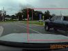 Doofus in lifted Denali towing a fan boat doesn't know how roundabouts work, nearly causes crash.