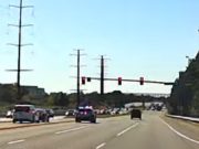 Ignorant doofus runs super late red at Fairfax County Pkwy and Old Dominion Pkwy right in front of cop, immediately pulled over.
